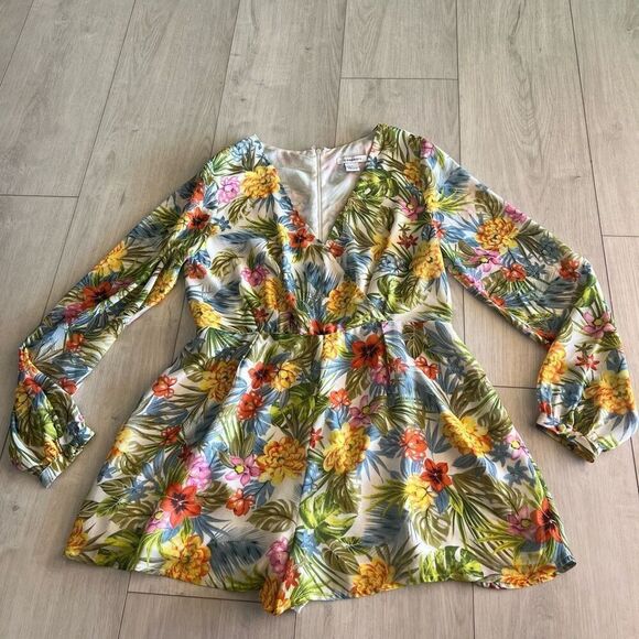 Glamorous floral romper size L - Picture 1 of 8